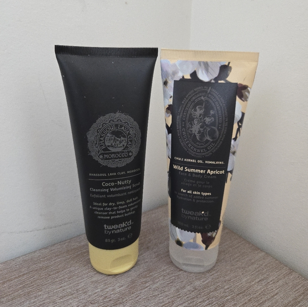 NEW Tweakd by Nature Coco-Nutty Volumizing Scrub & Wild Summer Apricot Cream